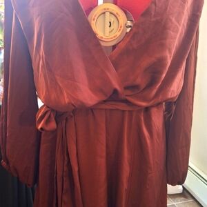 Silky Soft Orange Cocktail Dress NWOT